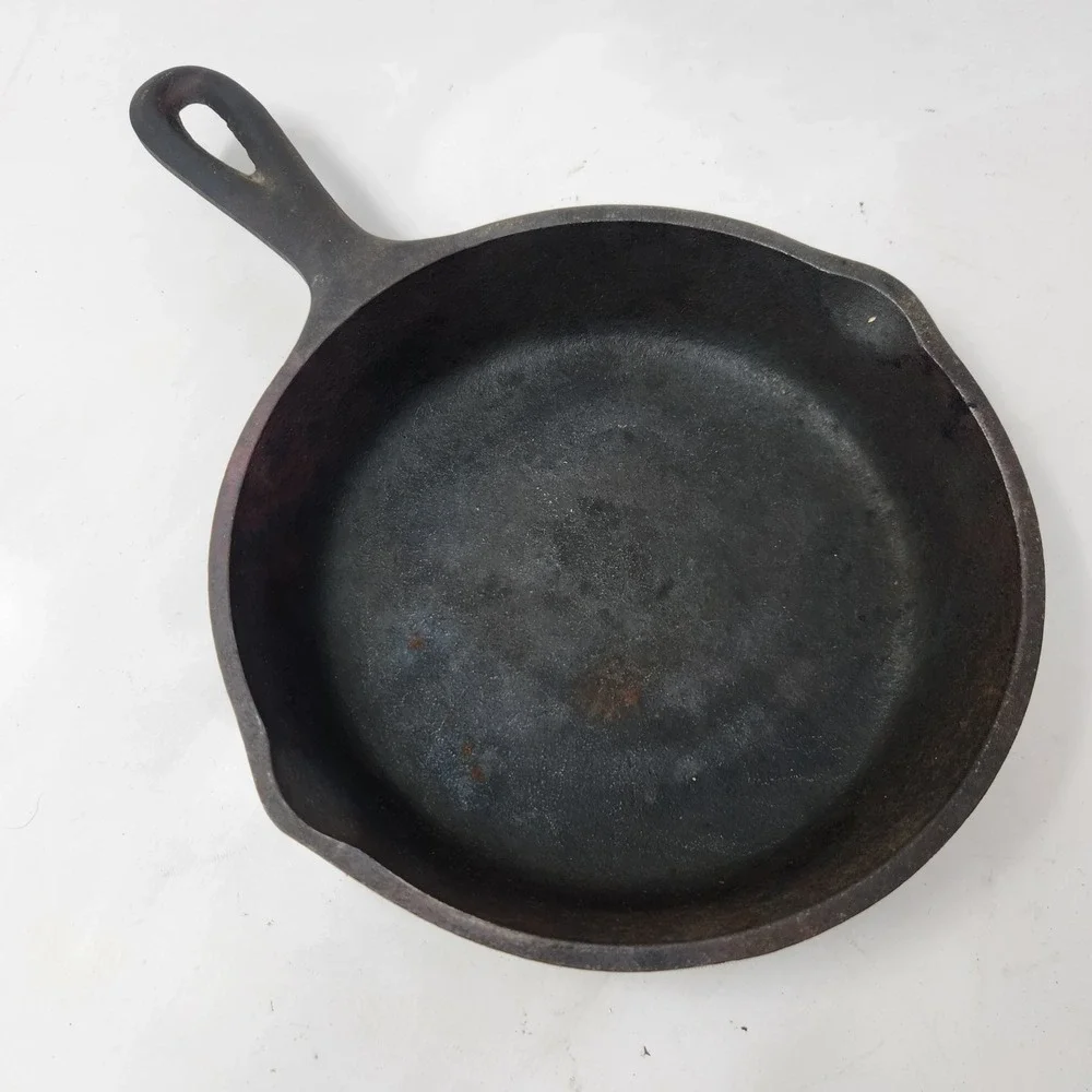 Vintage Lodge 3 SK Cast Iron Skillet 6.5 Inch Pan Made in USA 3 Notch Heat Ring